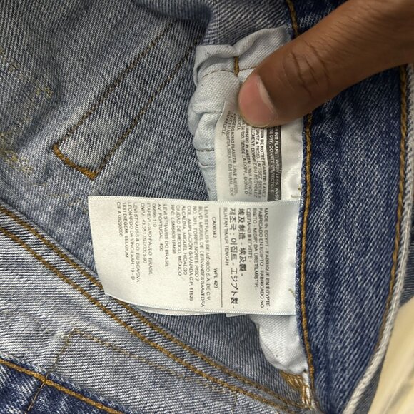 TERRIFIED CREATURE Custom Made DiY Patchwork Women 30 Denim Jean Pant Button Fly - Picture 4 of 16